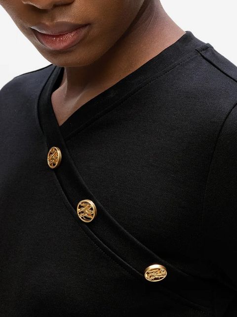 Karl Lagerfeld longsleeve bawełniany kolor czarny A4W17043 - zdjęcie produktu nr 2