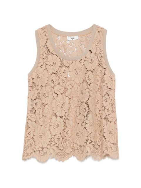 TWINSET lace-detail scalloped top - Neutrals - zdjęcie produktu nr 1