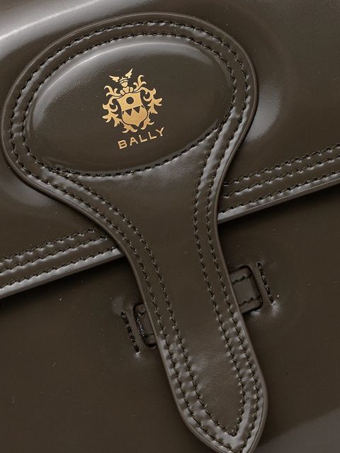 Bally torebka skórzana kolor zielony WAS02P