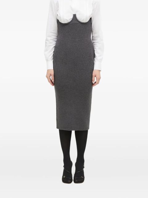 Sportmax ribbed bustier skirt - Grey - zdjęcie produktu nr 1