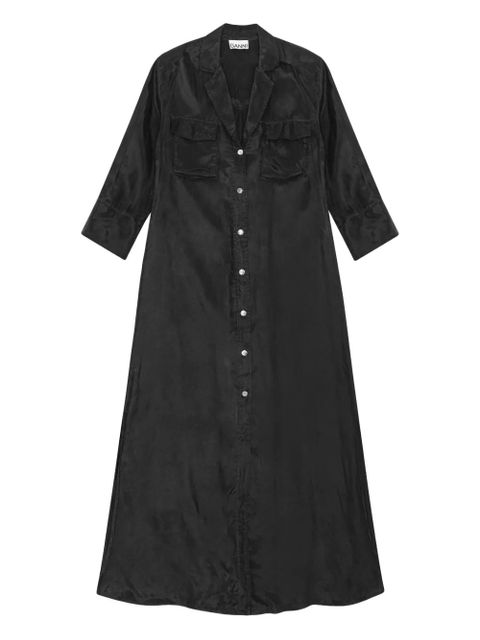 GANNI buttoned shirt dress - Black - zdjęcie produktu nr 1