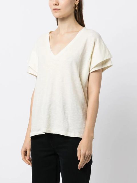 Ba&Sh Viny V-neck T-Shirt - White