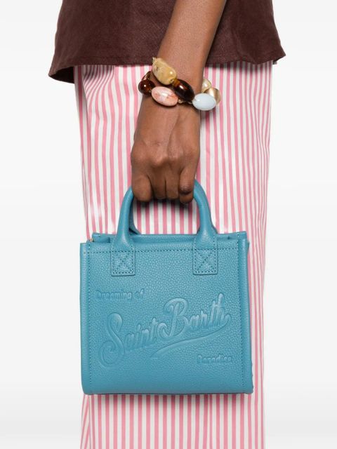 MC2 Saint Barth mini Vanity logo-embossed tote bag - Blue