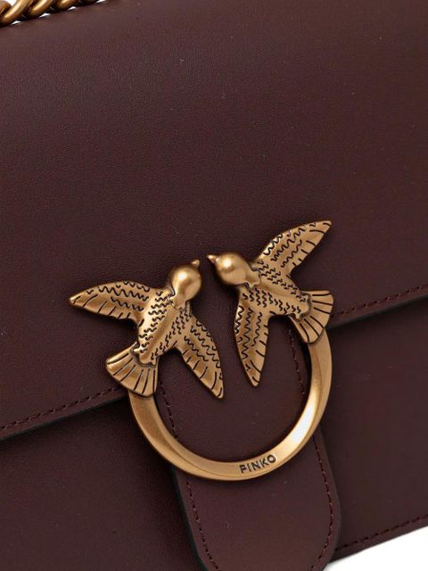 PINKO Love One flap shoulder bag - Brown