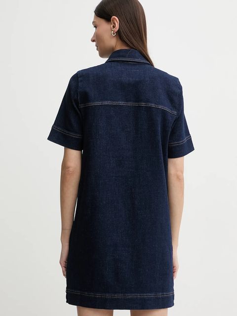 Dkny sukienka jeansowa kolor granatowy mini prosta DJ5D9126