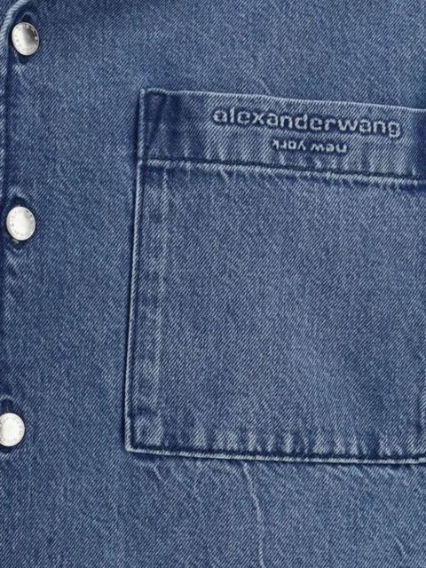 Alexander Wang cropped denim shirt - Blue