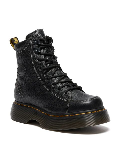 Dr. Martens botki skórzane Buzz 8i damskie kolor czarny na platformie DM42032001