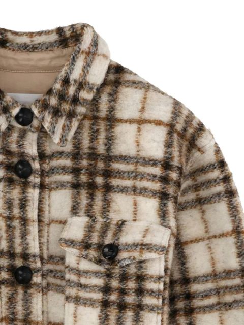 MARANT ÉTOILE checked pocketed shirt jacket - Neutrals - zdjęcie produktu nr 2