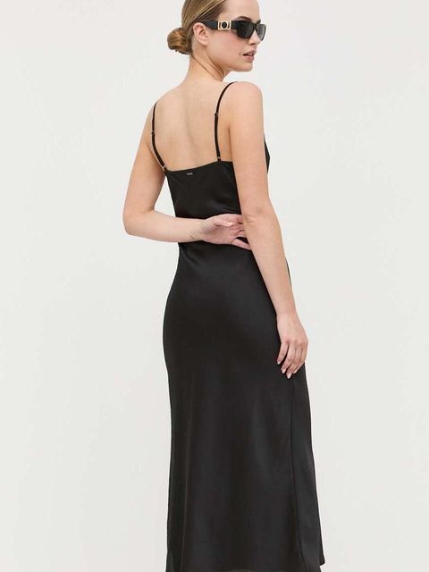 Guess sukienka AKILINA kolor czarny maxi prosta W3GK85 WD8G2