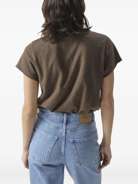 American Vintage Sonoma raw-edge T-shirt - Brown