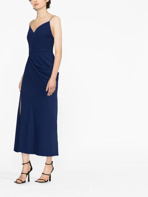 Alexander McQueen draped midi dress - Blue