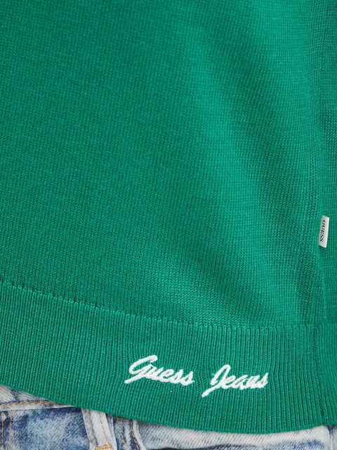 Guess Jeans kardigan z domieszką wełny damski kolor zielony lekki W5YR32 Z3HO2