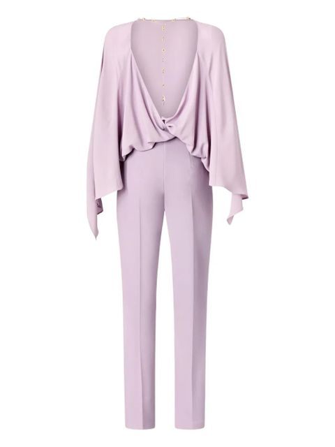 PINKO draped-effect backless jumpsuit - Purple - zdjęcie produktu nr 2