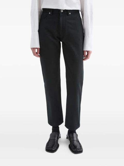 Jil Sander logo-patch jeans - Black