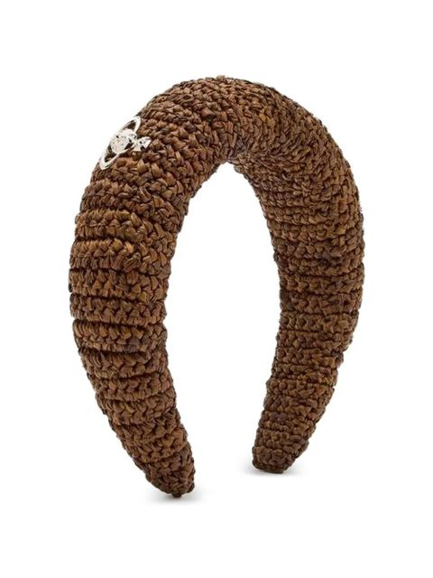 Vivienne Westwood Orb-plaque headband - Brown - zdjęcie produktu nr 2