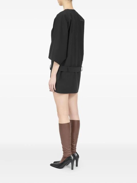 MM6 Maison Margiela belted mini dress - Black - zdjęcie produktu nr 2