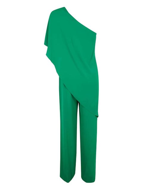 Lauren Ralph Lauren Georgette cape one-shoulder jumpsuit - Green - zdjęcie produktu nr 2