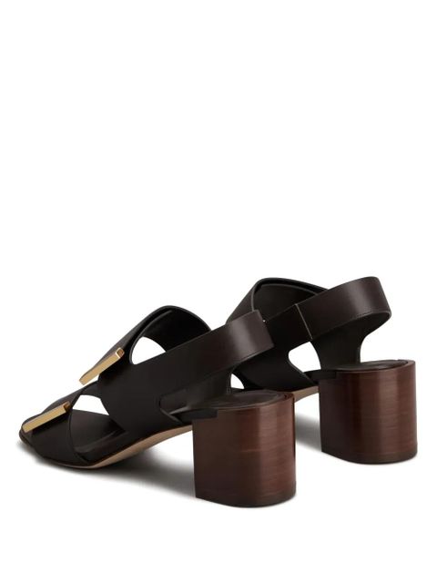Tod's 55mm leather sandals - Brown - zdjęcie produktu nr 2