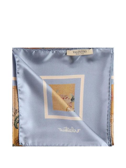 Valentino Garavani floral-print scarf - Blue