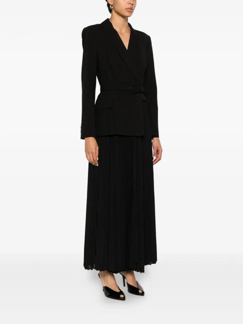 Simkhai Alexandra double-breasted pleated midi dress - Black