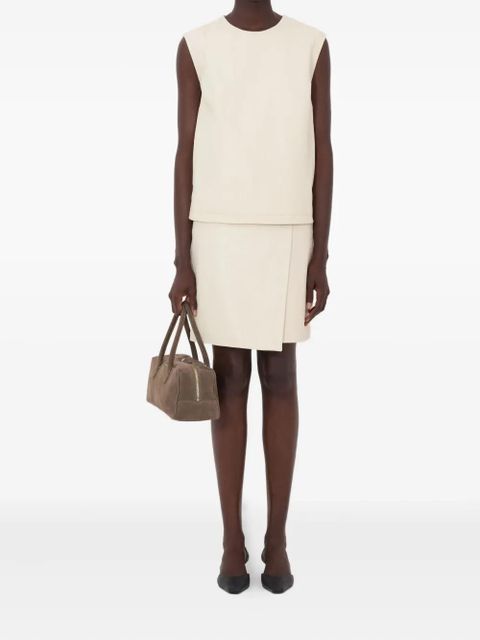 LouLou de Saison Fiza ostrich-effect zip top - Neutrals - zdjęcie produktu nr 2