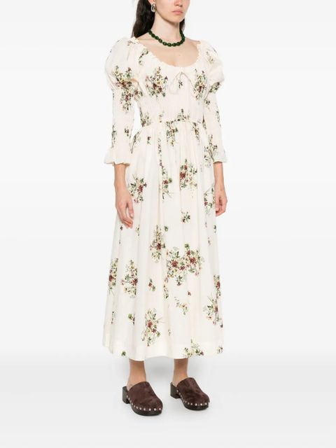 DÔEN Kaira floral-print maxi dress - Neutrals - zdjęcie produktu nr 2