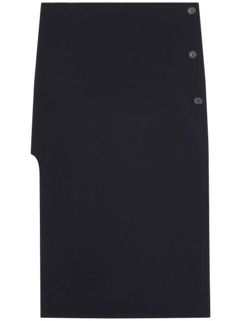 Courrèges oblique tailored midi skirt - Black - zdjęcie produktu nr 1