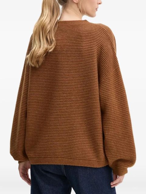 American Vintage ribbed balloon-sleeve sweater - Brown - zdjęcie produktu nr 2