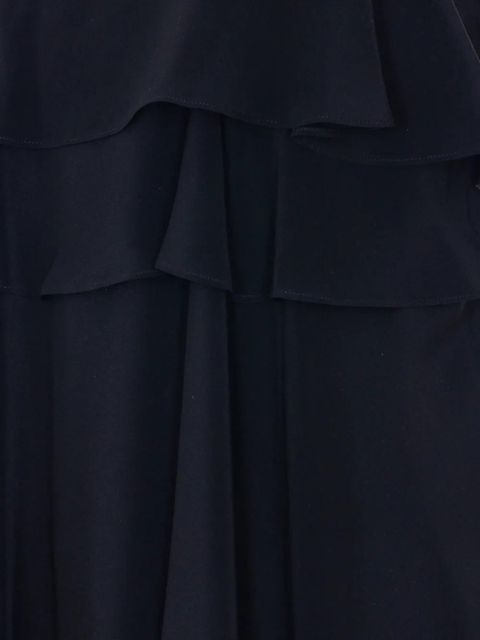 AMI Paris ruffled round-neck mini dress - Black