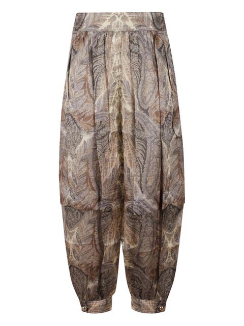 ZIMMERMANN Hypnotic paisley-pattern trousers - Brown - zdjęcie produktu nr 1