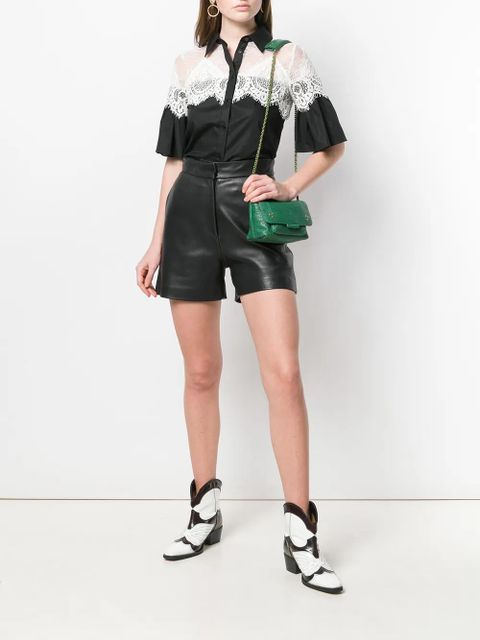 TWINSET lace panel shirt - Black - zdjęcie produktu nr 2