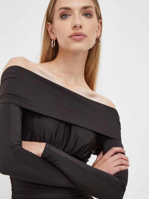 Marciano Guess sukienka kolor czarny mini dopasowana