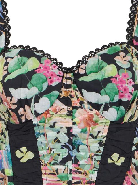 Charo Ruiz Ibiza Sylva floral-print top - Black