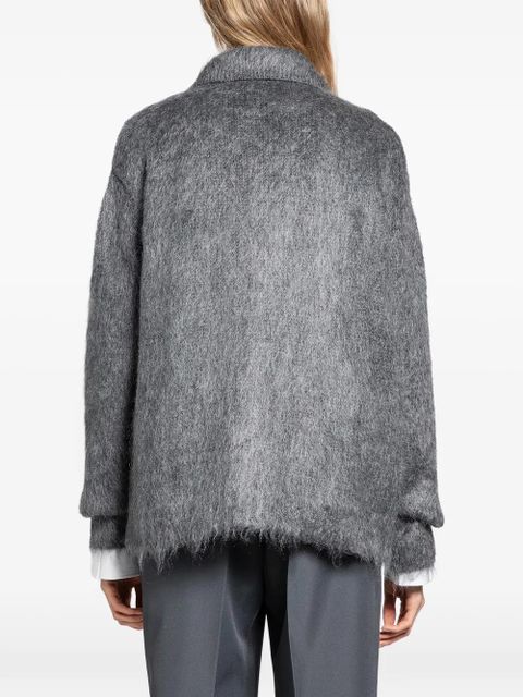Gucci brushed-finish cardigan - Grey
