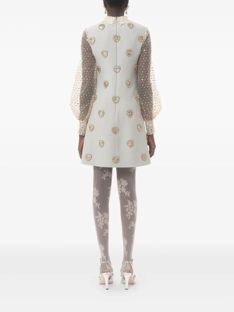 Valentino Garavani mini Crepe Couture embroidered dress - Blue