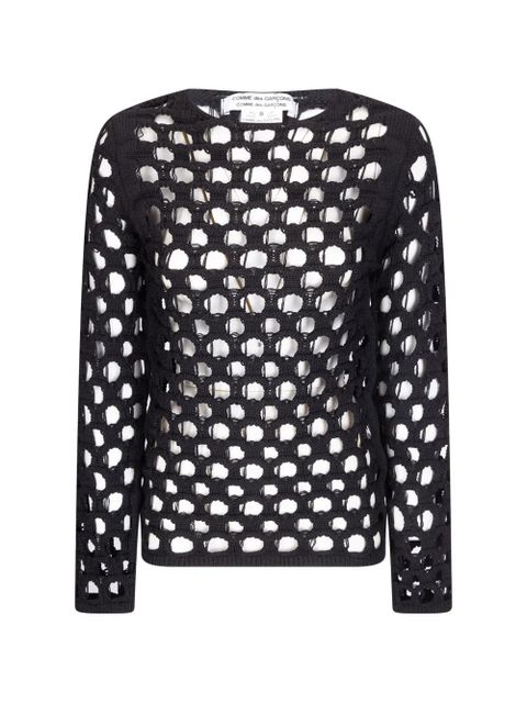 Comme Des Garçons openwork sweater - Black - zdjęcie produktu nr 1