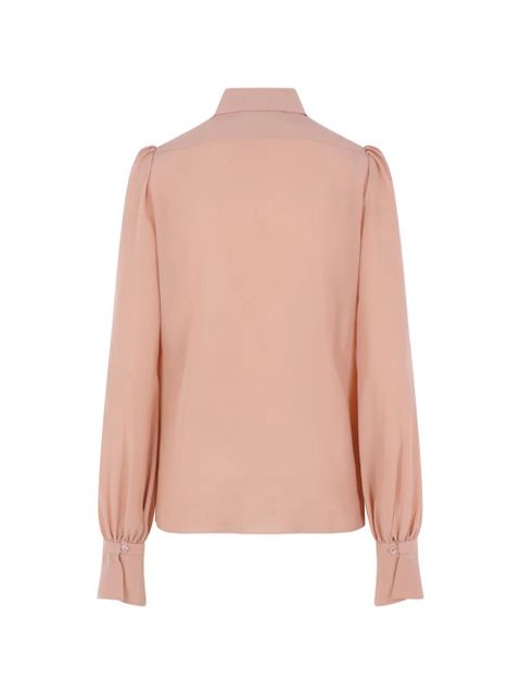 Valentino Garavani pleated-bib silk shirt - Pink - zdjęcie produktu nr 2
