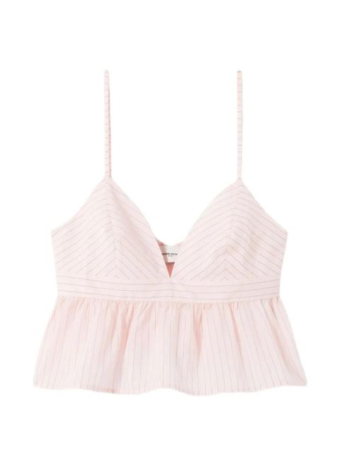 Claudie Pierlot striped V-neck top - Pink - zdjęcie produktu nr 1