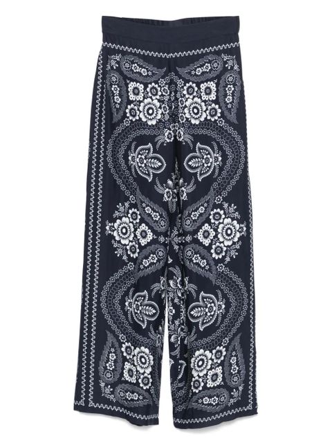 Maje bandana-print wide-leg trousers - Blue - zdjęcie produktu nr 1