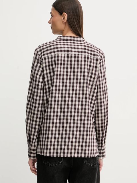 Marc O'Polo koszula bawełniana damska kolor brązowy regular 511111042519 - zdjęcie produktu nr 2