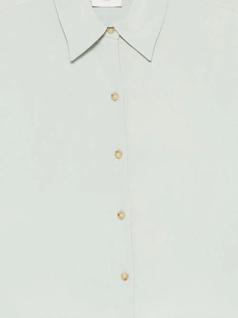 Alysi button-front silk blouse - Green