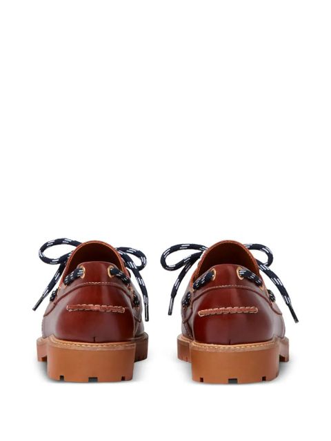 Claudie Pierlot lace-up fastening boat shoes - Brown