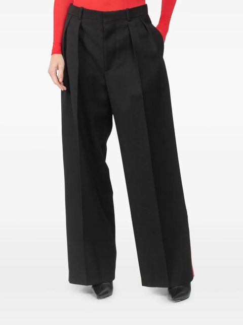 WARDROBE.NYC side-stripe palazzo pants - Black