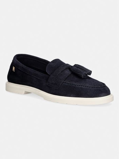 Tommy Hilfiger mokasyny damskie zamszowe LIGHT SUEDE TASSEL LOAFER - zdjęcie produktu nr 2