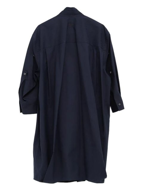 LOEWE pinstripe draped dress - Blue