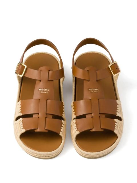 Prada leather sandals - Brown