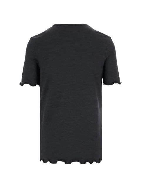 Jil Sander gathered-hems round-neck T-shirt - Black - zdjęcie produktu nr 2