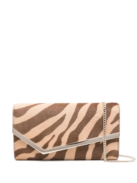Jimmy Choo Emmie zebra-print clutch bag - Neutrals - zdjęcie produktu nr 1