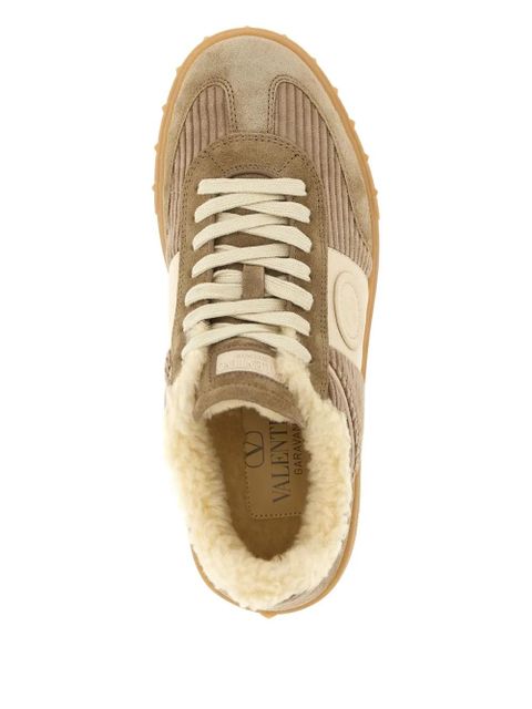 Valentino Garavani Upvillage ribbed-velvet sneakers - Brown