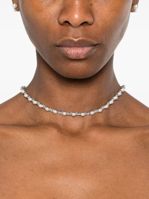 Swarovski Matrix crystal-pearl necklace (set of three) - Silver - zdjęcie produktu nr 2